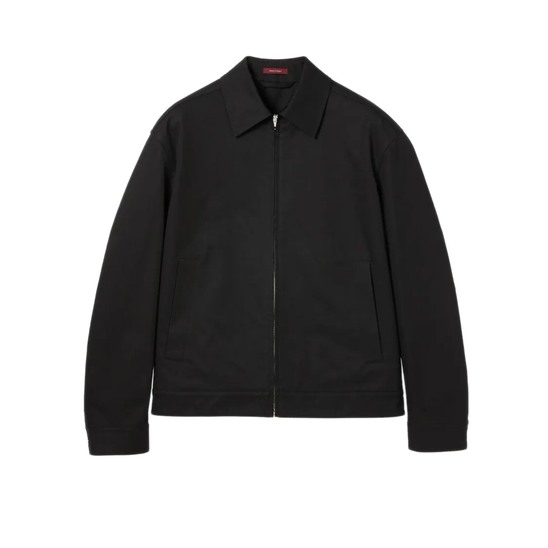 Gucci  Lightweight Cotton Blouson Jacket With Front Zippe Black