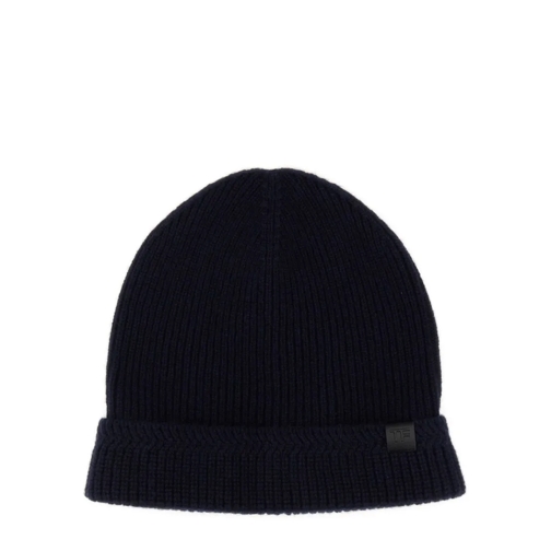Tom Ford Hut Cashmere Beanie Hat Blue