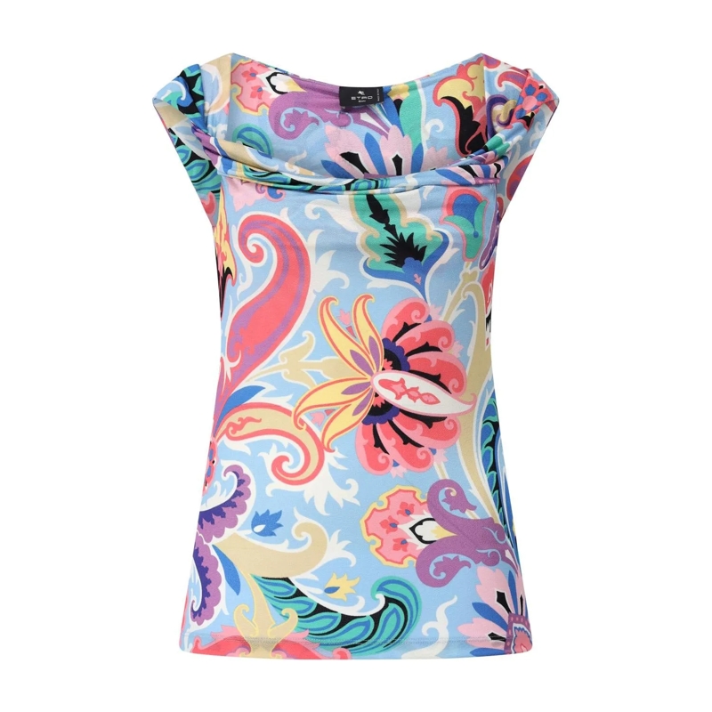 Etro Top Top mit Paisley-Muster mehrfarbig
