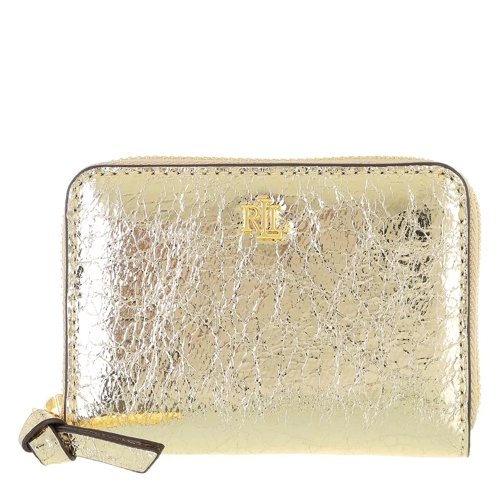 Lauren Ralph Lauren Slim Zip Wallet Small Gold Portemonnaie mit Zip-Around-Reißverschluss