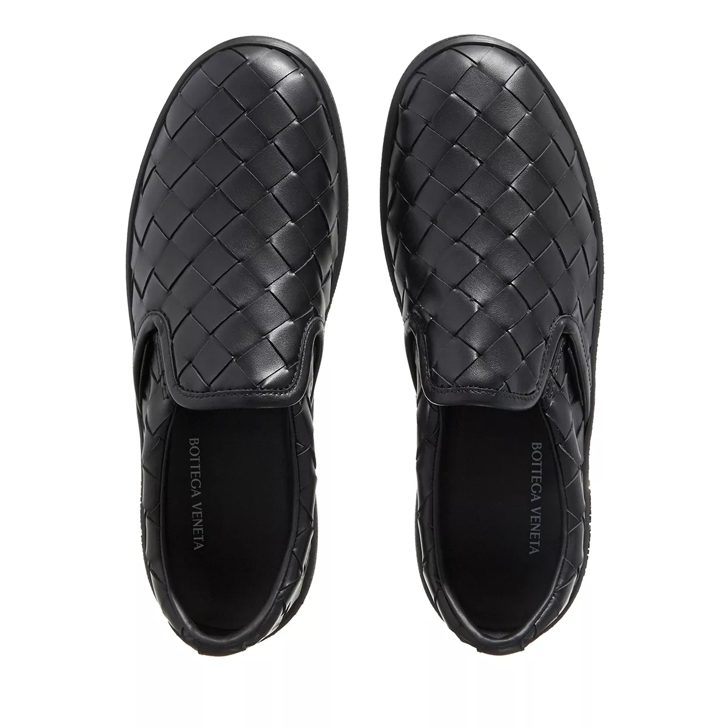 Black leather slip ons online