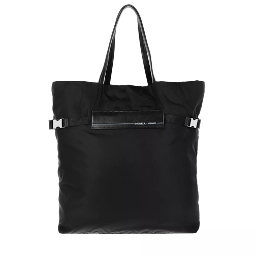 Prada Logo Tote Bag Nylon Black Fourre-tout