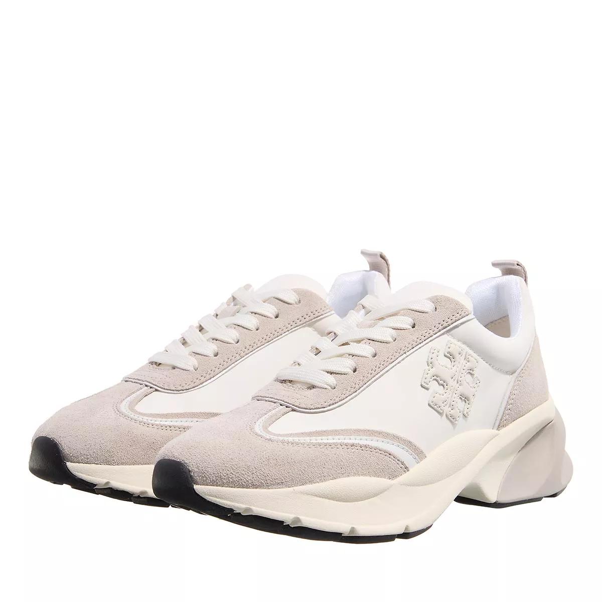 Tory Burch Low-Top Sneaker - Good Luck Trainer - Gr. 37,5 (EU) - in Weiß - für Damen und Herren - aus Textil & Textil & Leder & Textil