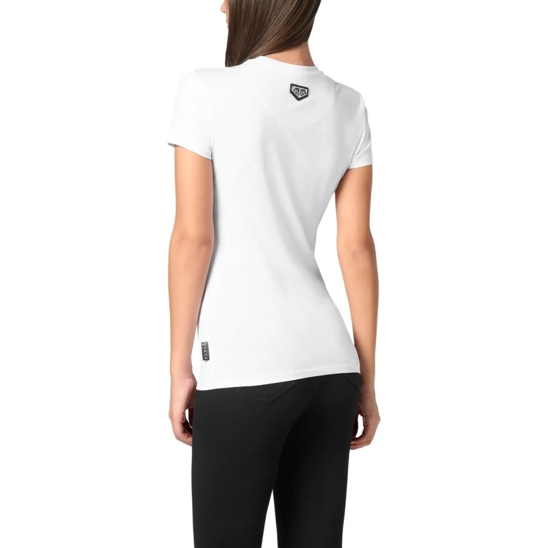 Philipp Plein T-Shirt T-Shirt Slim Fit Love Mit Schmucksteinen weiss(Image 2)