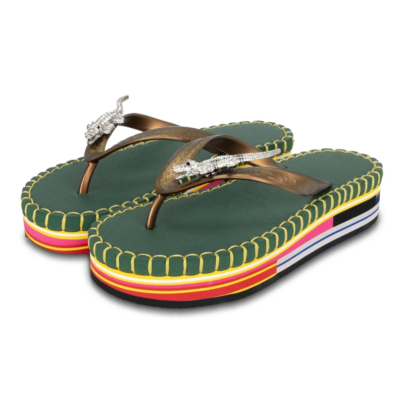UZURII Flip Flops flip flop Crocodile Colorful Army dunkel-grün(Image 14)