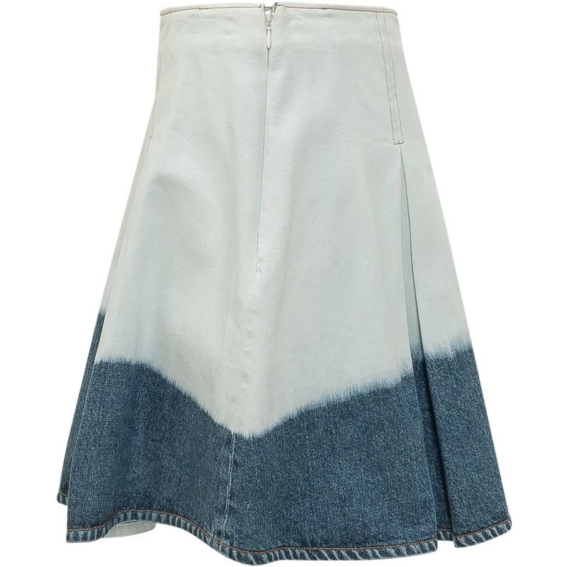 Marni Minirock Gonna in Denim Degrade con Pieghe hellblau(Image 3)