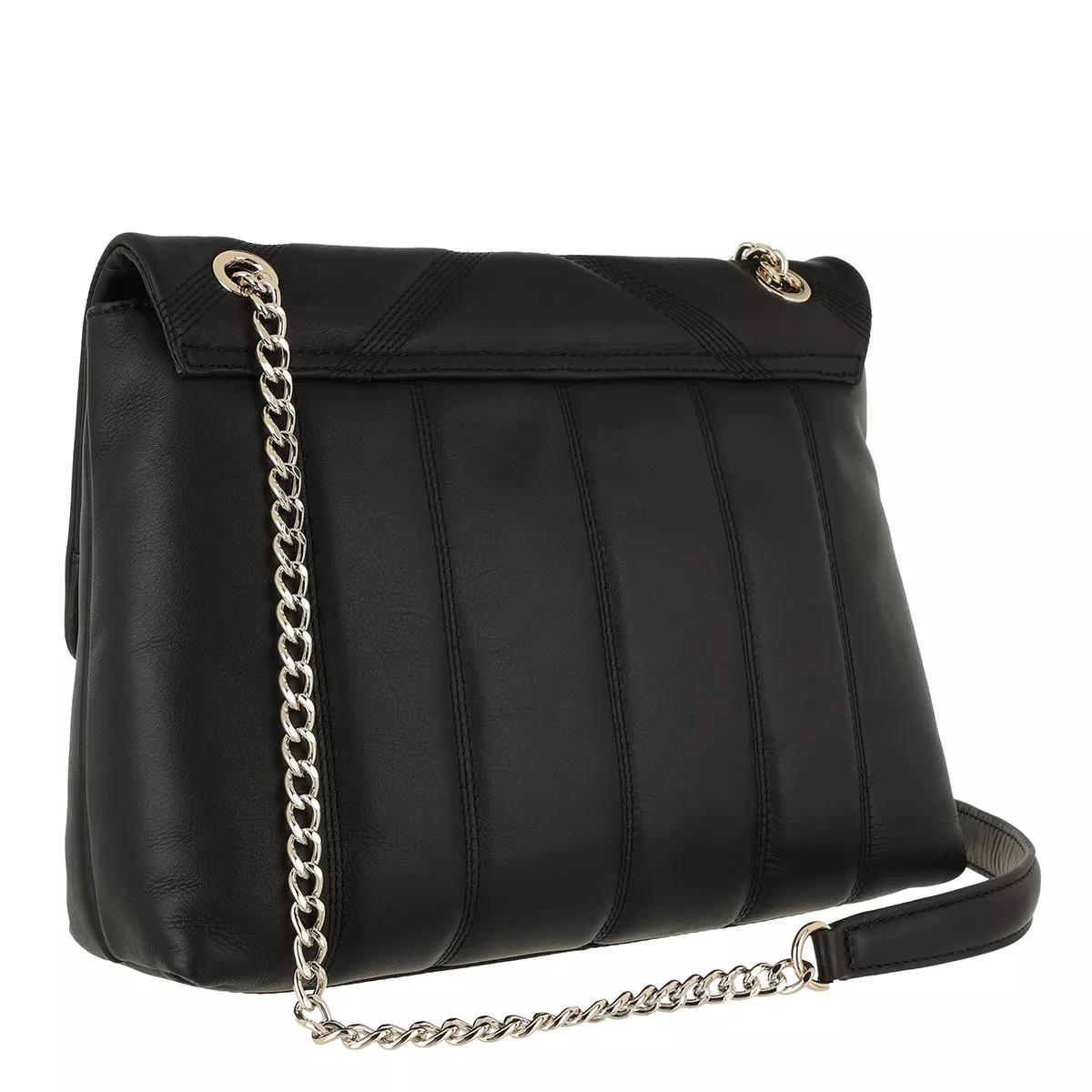 Black quilted outlet side bag