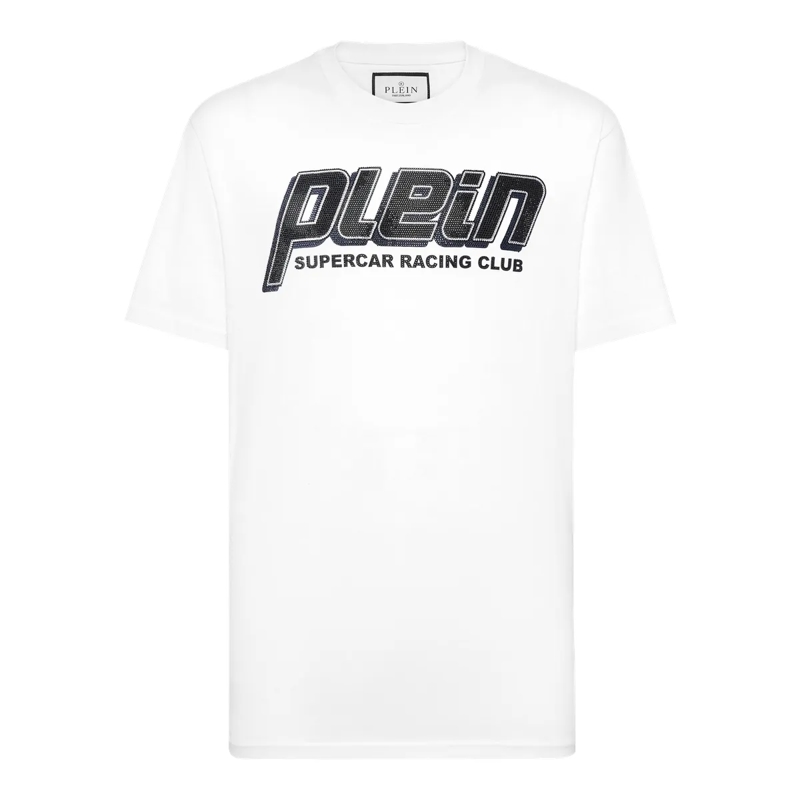 Philipp Plein T-Shirt T-Shirt Racing Mit Schmucksteinen weiss(Image 6)
