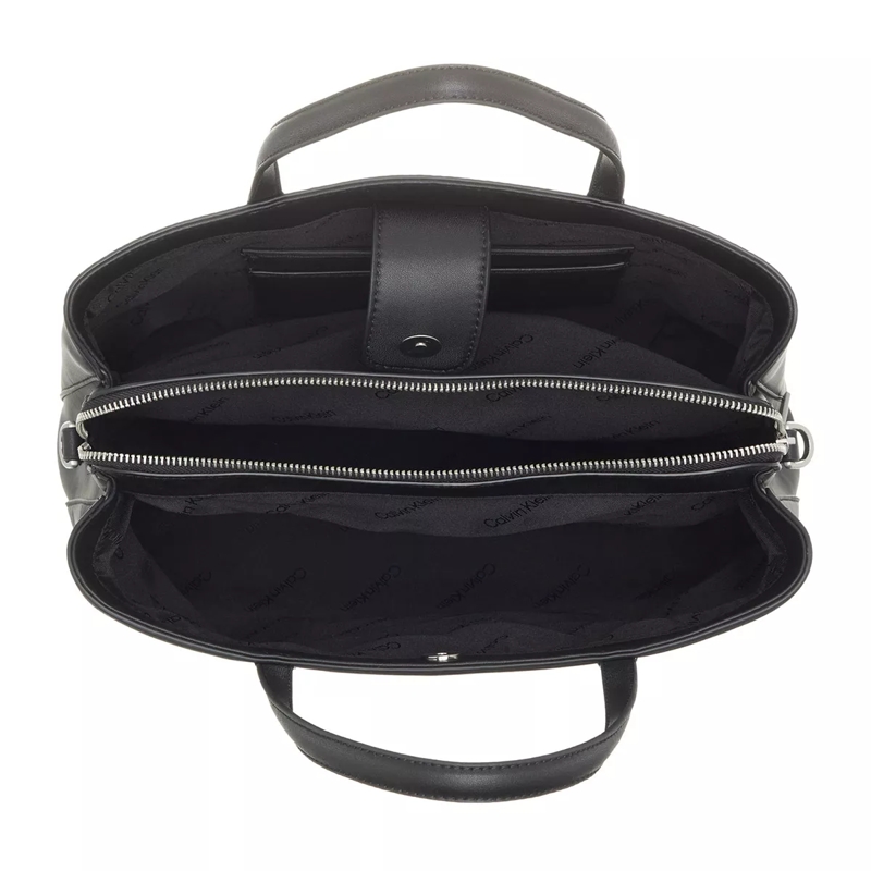 Calvin Klein Tote Ck Must Tote Md Ck Black(Image 6)