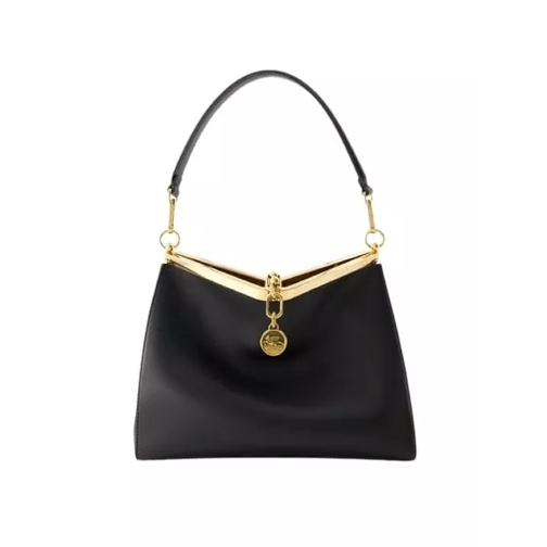 Etro Vela Shoulder Bag - Leather - Black Black Borsa a tracolla