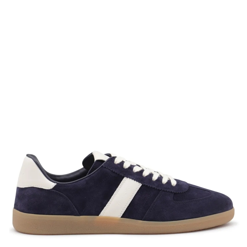 Tom Ford Low-Top-Sneaker Navy Leather Sneakers Blue