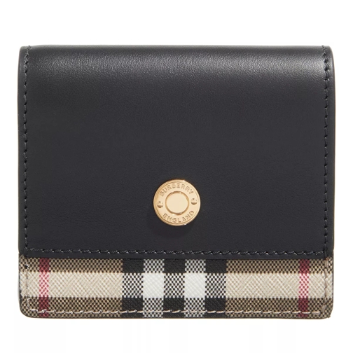 Burberry Wallet Black/Beige Tvåveckad plånbok