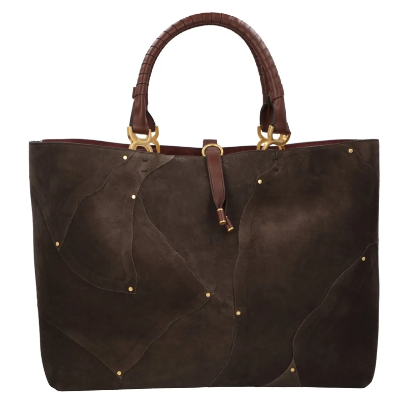 Chloé Tote Marcie Large Leather Tote Bag Brown Brown