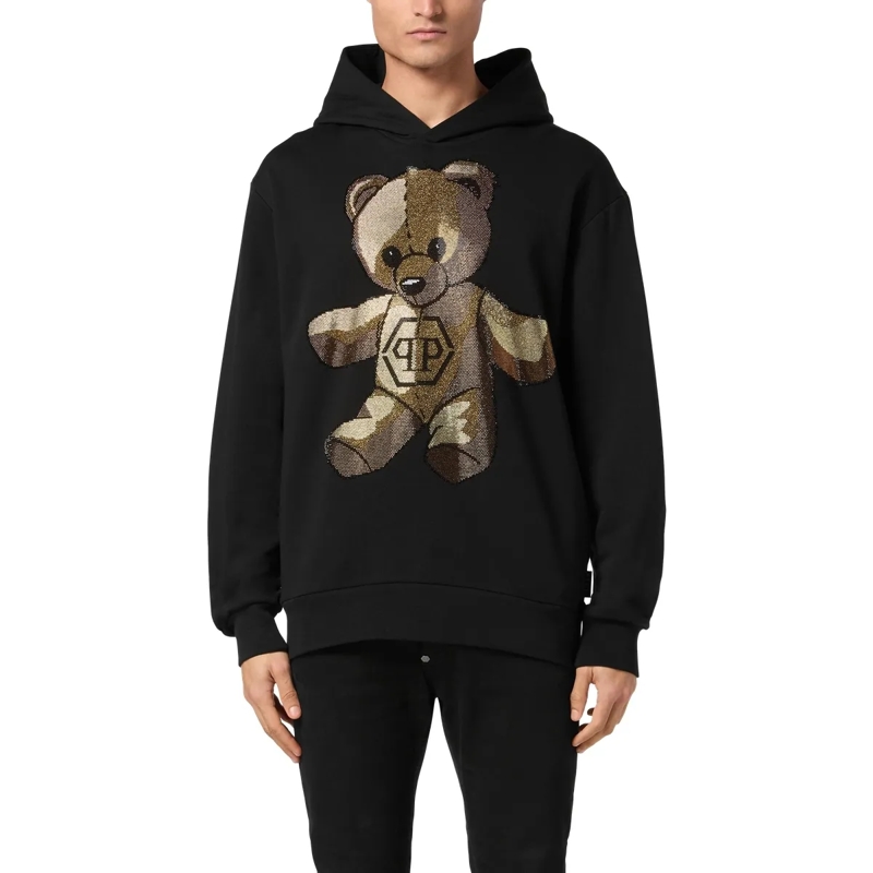 Philipp Plein Top Hoodie Teddy schwarz(Image 4)