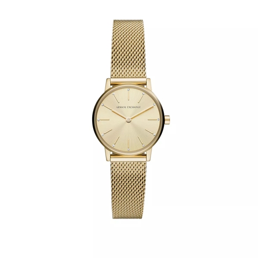 Armani Exchange Ladies Two-Hand Stainless Steel Watch Gold Montre habillée