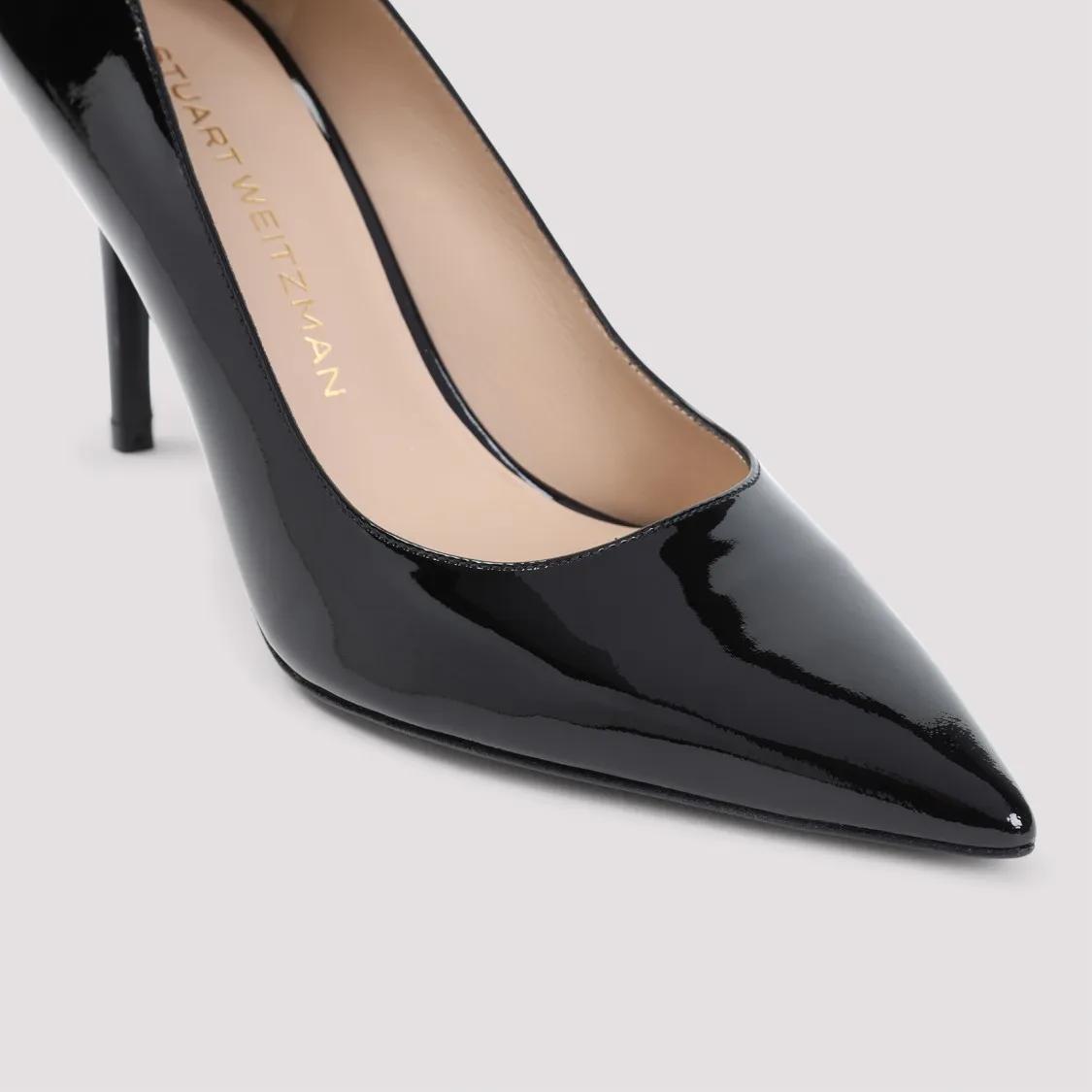 Thumbnail - Stuart Weitzman Hohe Schuhe - Power 85 Black Patent Leather Pumps - Gr. 40 (EU) - in Schwarz - für Damen