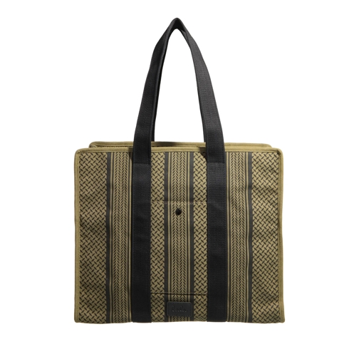 Lala Berlin Shopper Mason Olive/Black Boodschappentas