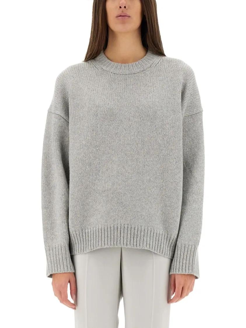 Thumbnail - Theory - Oversize Knit Top - Größe L - grau