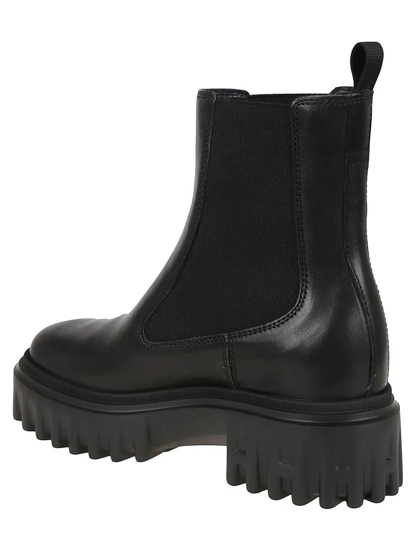 Hogan Boots H700 Leather Chelsea Boots in zwart