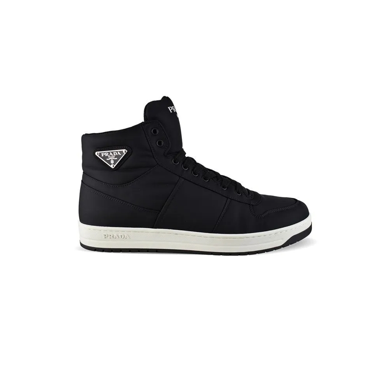 Prada Low-Top-Sneaker High-Top Sneakers In Smooth Black Nylon Black
