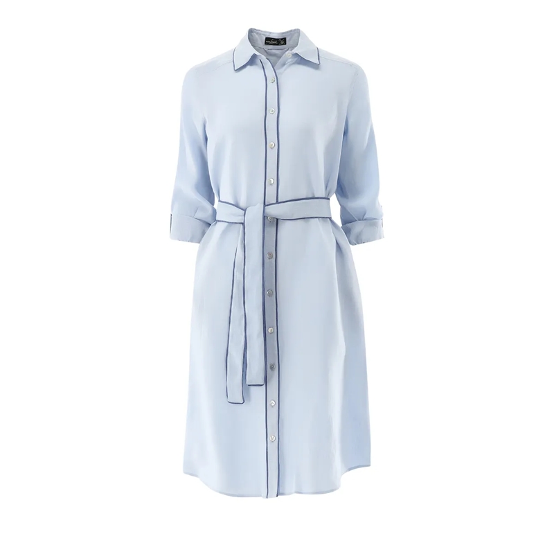 VAN LAACK Maxikleid Kleid Slim Fit Uni blau