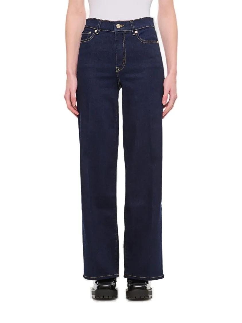 Thumbnail - FRAME - Navy Blue Straight Jeans With Classic Five-Pocket - Größe 28 - blau