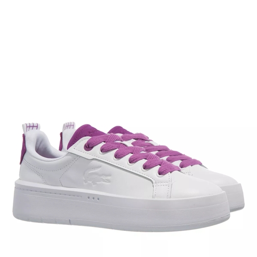 Lacoste Carnaby Plat 123 1 White Purple sneaker a piattaforma