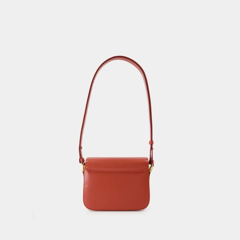 A.P.C. Hobo bags Grace Small Crossbody Leather Red in rood