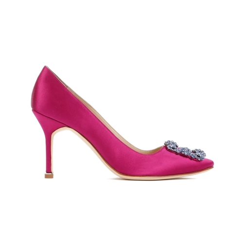 Manolo Blahnik Pump Pink Satin Hangisi 090 Pump Pink