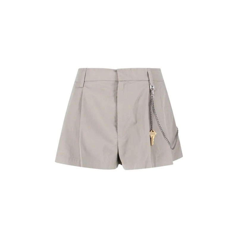 Alexander Wang Casual Shorts Beige Tailored Shorts With Chain Detail Neutrals