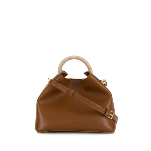 Elleme Sac à bandoulière Cognac Leather Baozi Satchel Brown