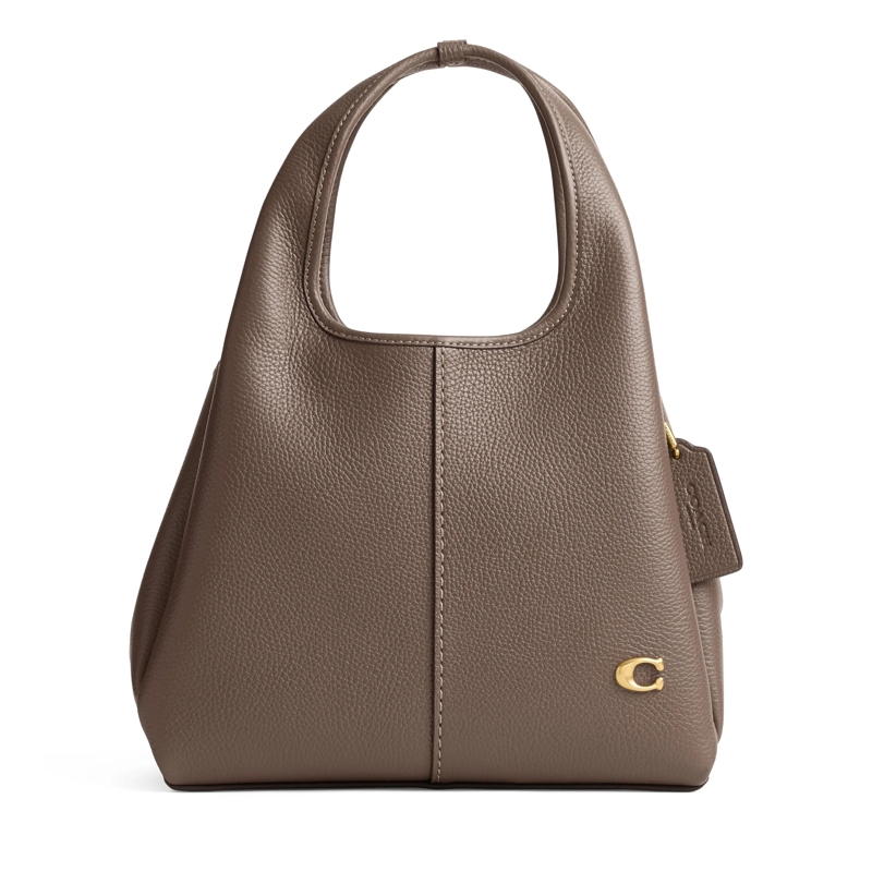 Coach Hobo Bag Polished Pebble Leather Lana Shoulder Bag 23 Dark Stone