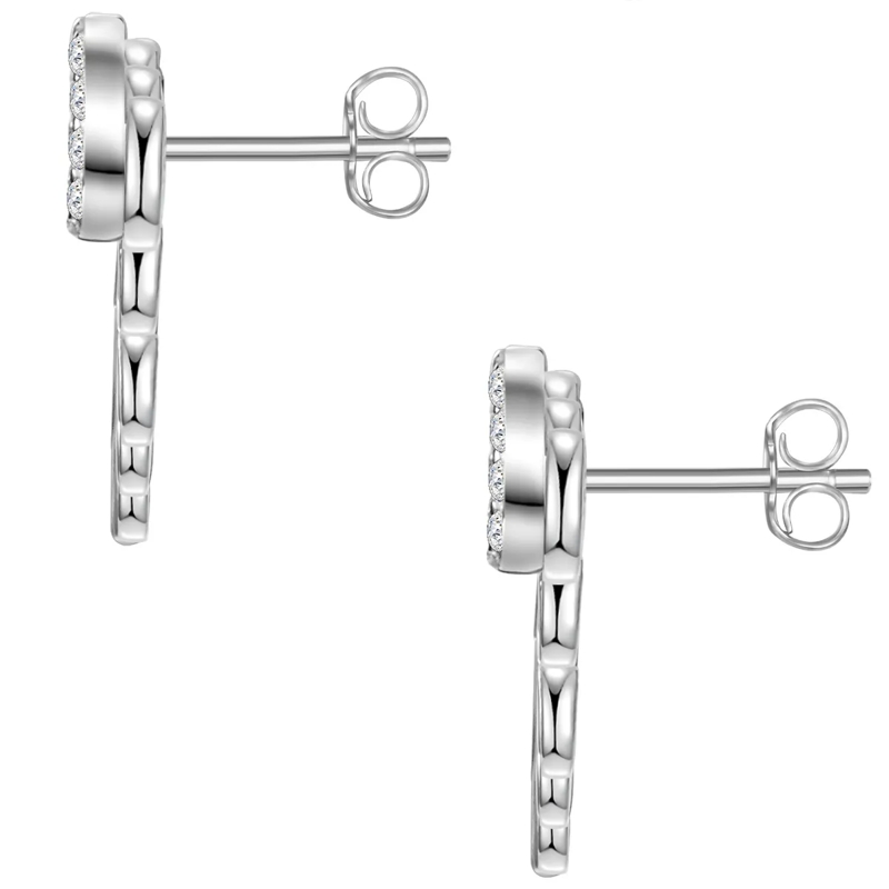 Glanzstücke München Ohrstecker Sterling Silber Ohrstecker Zirkonia Lotusblüte silber(Image 3)