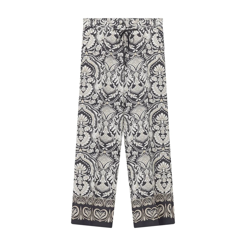 Cambio Freizeithose Hose Adrienne mit floralem Muster mehrfarbig