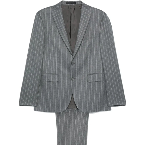 Tagliatore Anzugkombinationen Grey Pinstriped Suit Grey