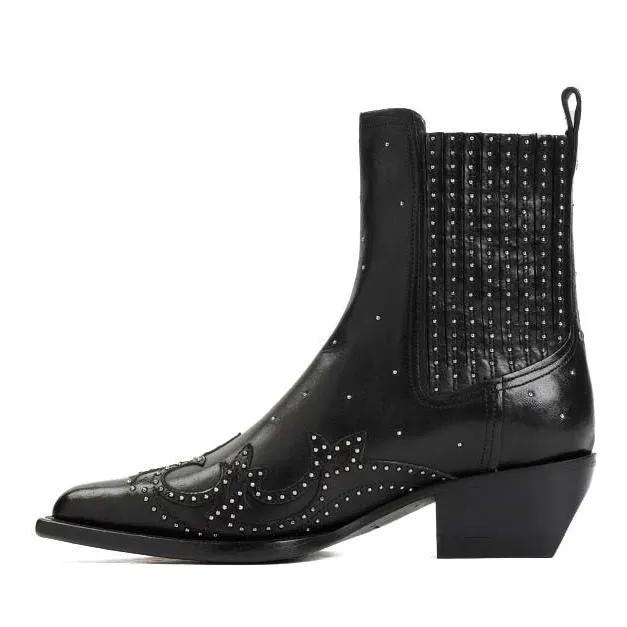 Thumbnail - Golden Goose Stiefel - Debbie Black Cow Leather Beatles Boots - Gr. 37 (EU) - in Schwarz - für Damen