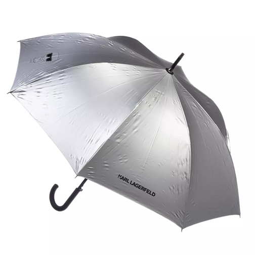 Karl Lagerfeld K/Ikonik Metallic Umbrella Silver Poncho