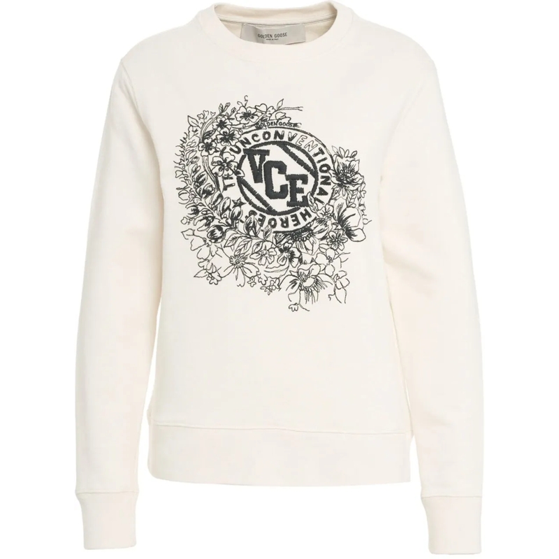 Golden Goose  Sweatshirt with logo print weiß