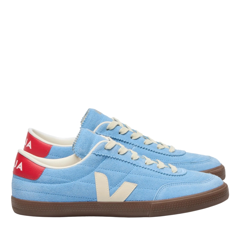 Veja Low-Top-Sneaker Panenka Suede Aqua Pierre Bark