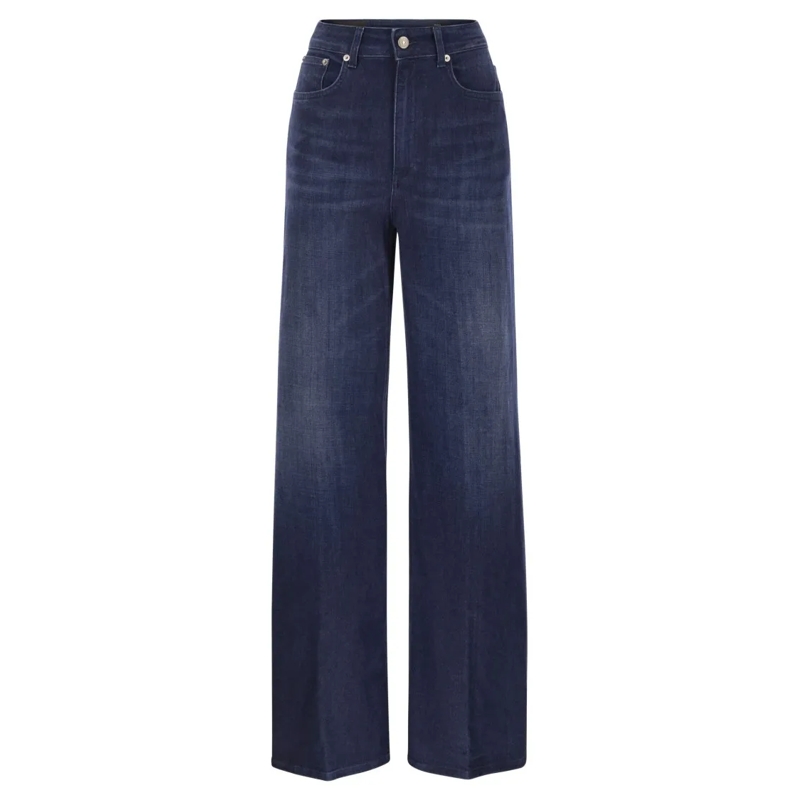Dondup Jeans Beatrix - Five-Pocket Wide-Leg Jeans Blue