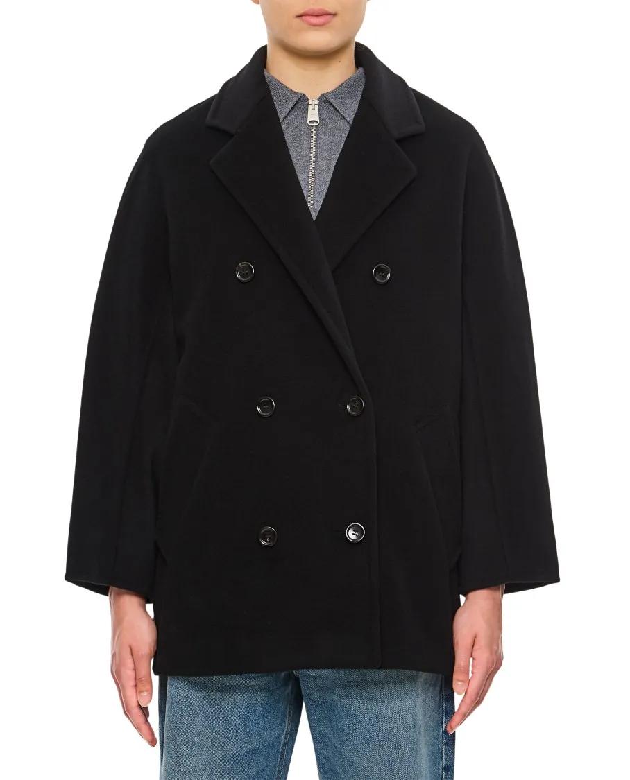 Max Mara - Rebus Double Breasted Coat - Größe 38 - schwarz