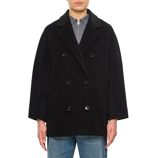 Max Mara  Rebus Double Breasted Coat Black