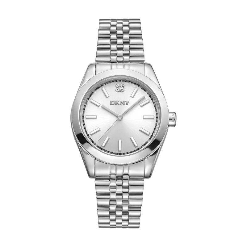 DKNY Automatikuhr Quarzuhr Nolita Midi silber