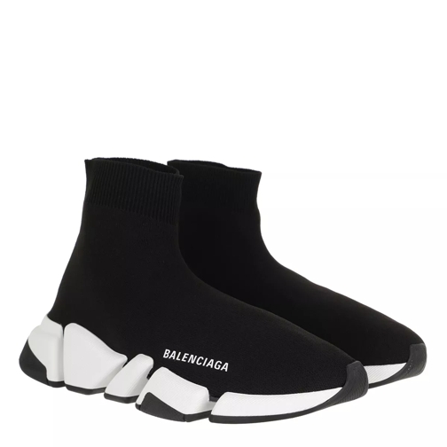 Balenciaga Speed 2 Trainer Knit Sneakers Black/White/Black High-Top Sneaker