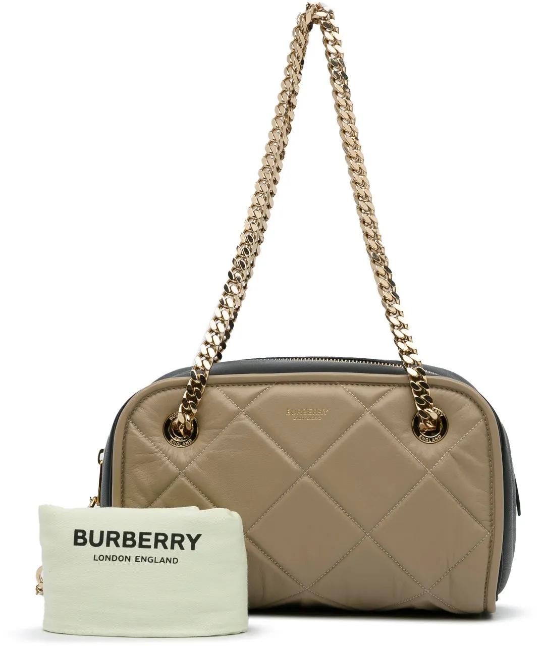 Burberry Hobo bags 2018-2023 Quilted Cube Chain Shoulder Bag in bruin