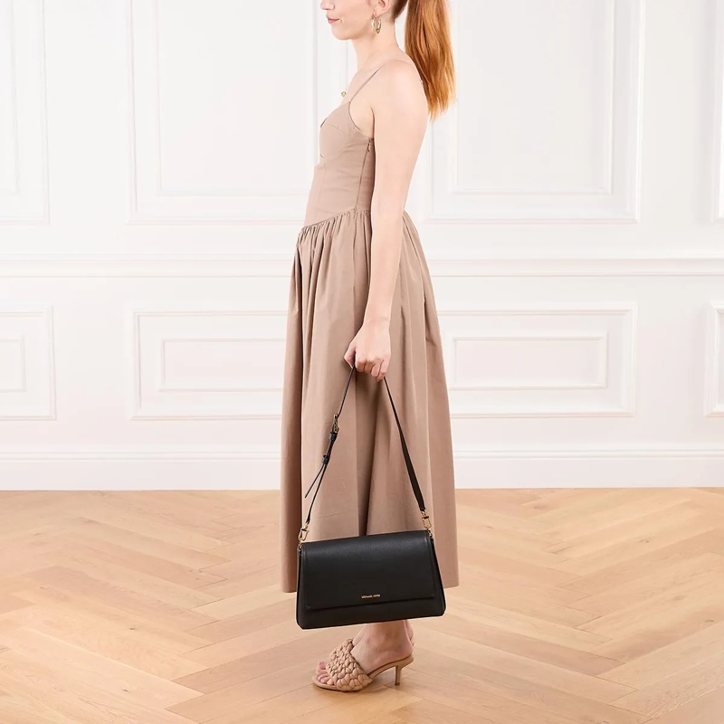 MICHAEL Michael Kors Messenger Bag Nessa Lg Messenger Black(Image 3)