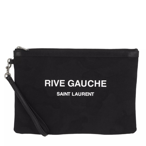 Saint Laurent Rive Gauche Pouch Nero/Bianco Wristlet