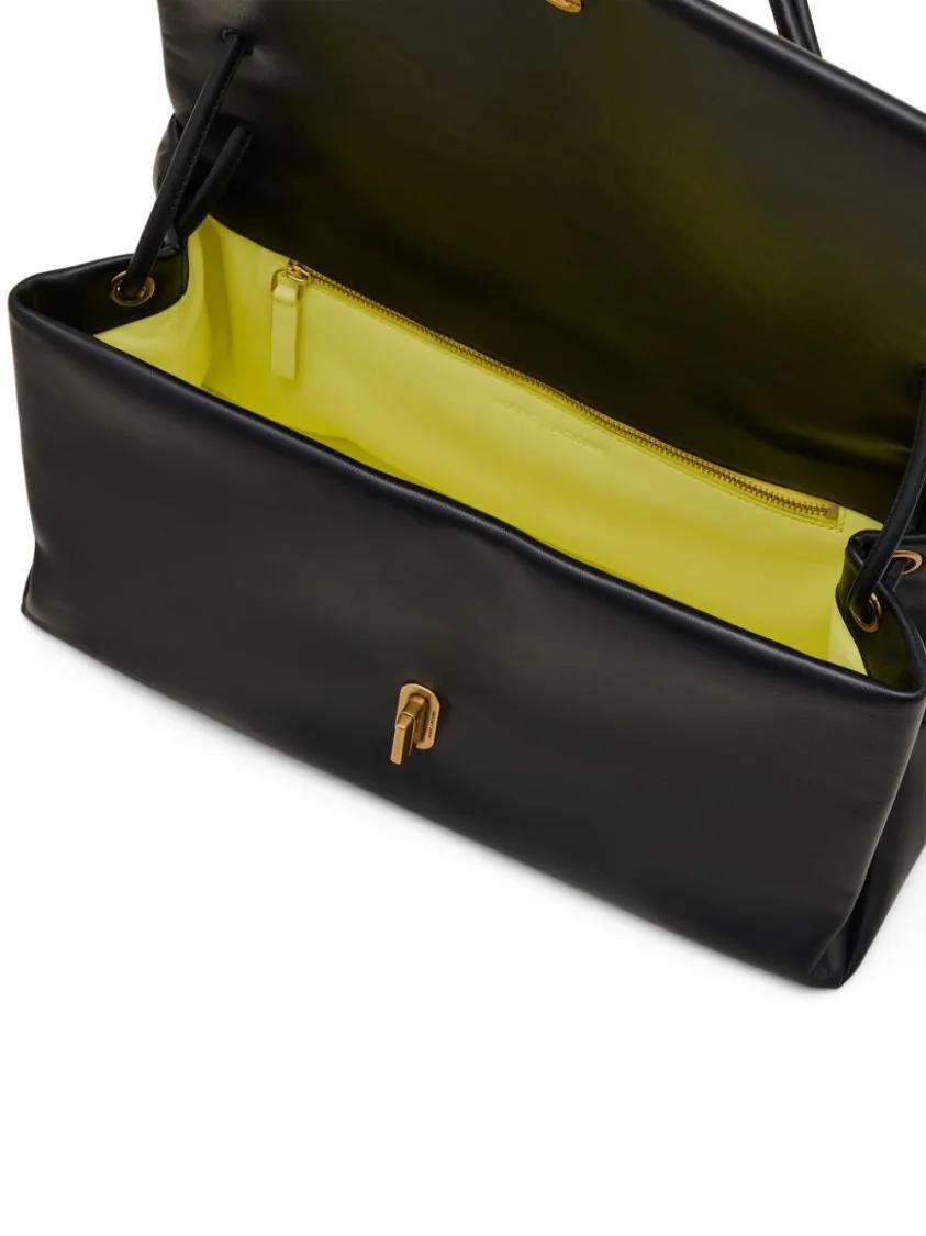 Marc Jacobs Hobo bags Black Bag With Gold-Tone Clasp And Vibrant Lining in zwart