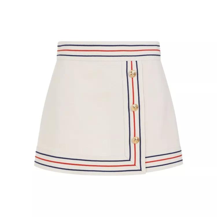 Gucci - Gardenia Mix Beige Cotton Skirt - Größe 42 -