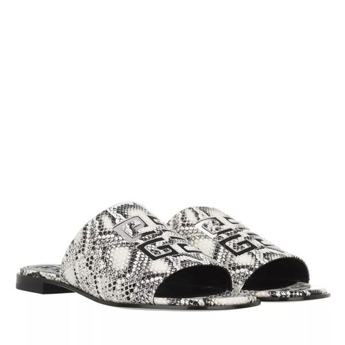 Givenchy 4G Cut-Out Logo Flat Mules Grey Slide